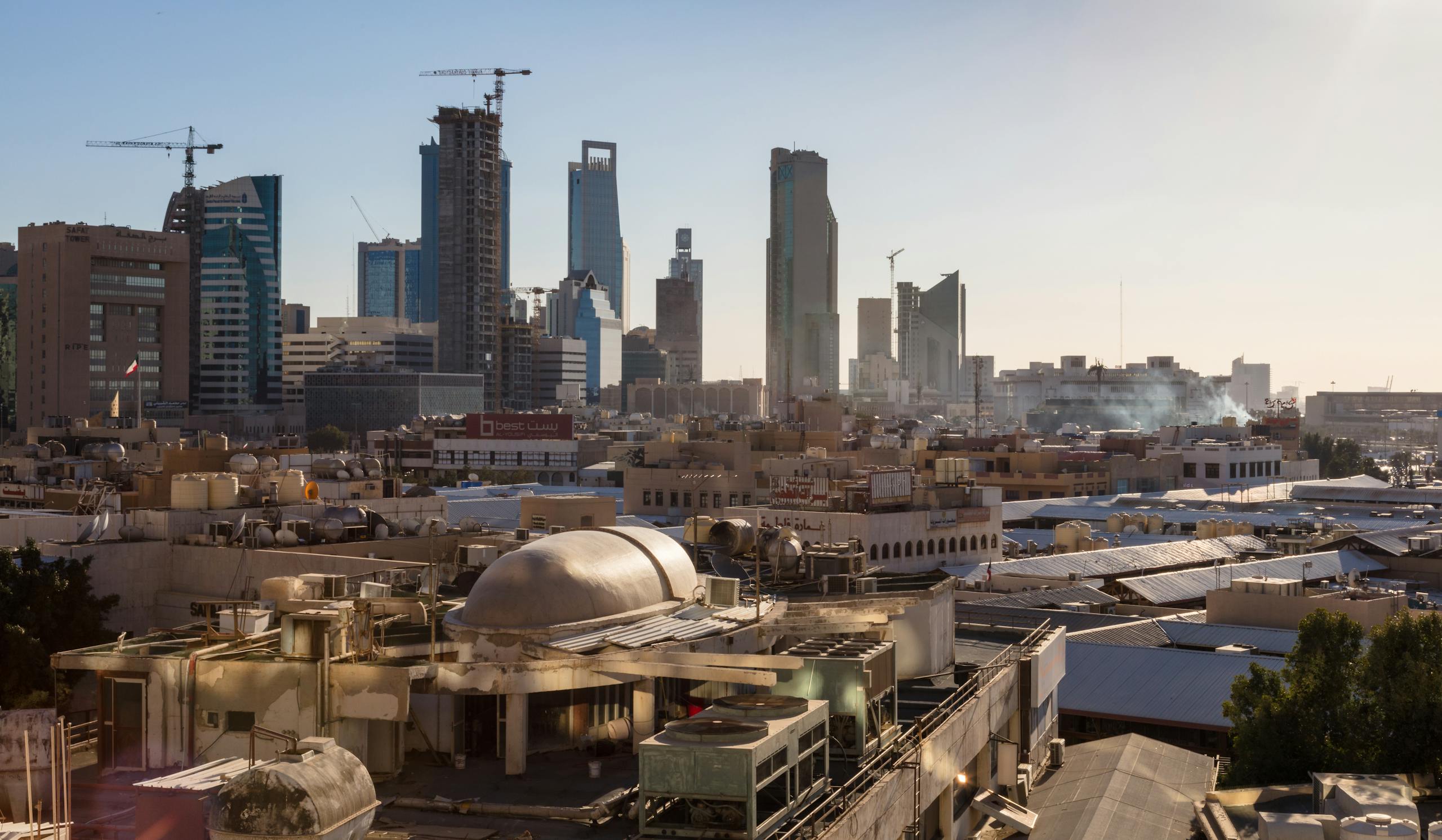 Aerial View of City Buildings